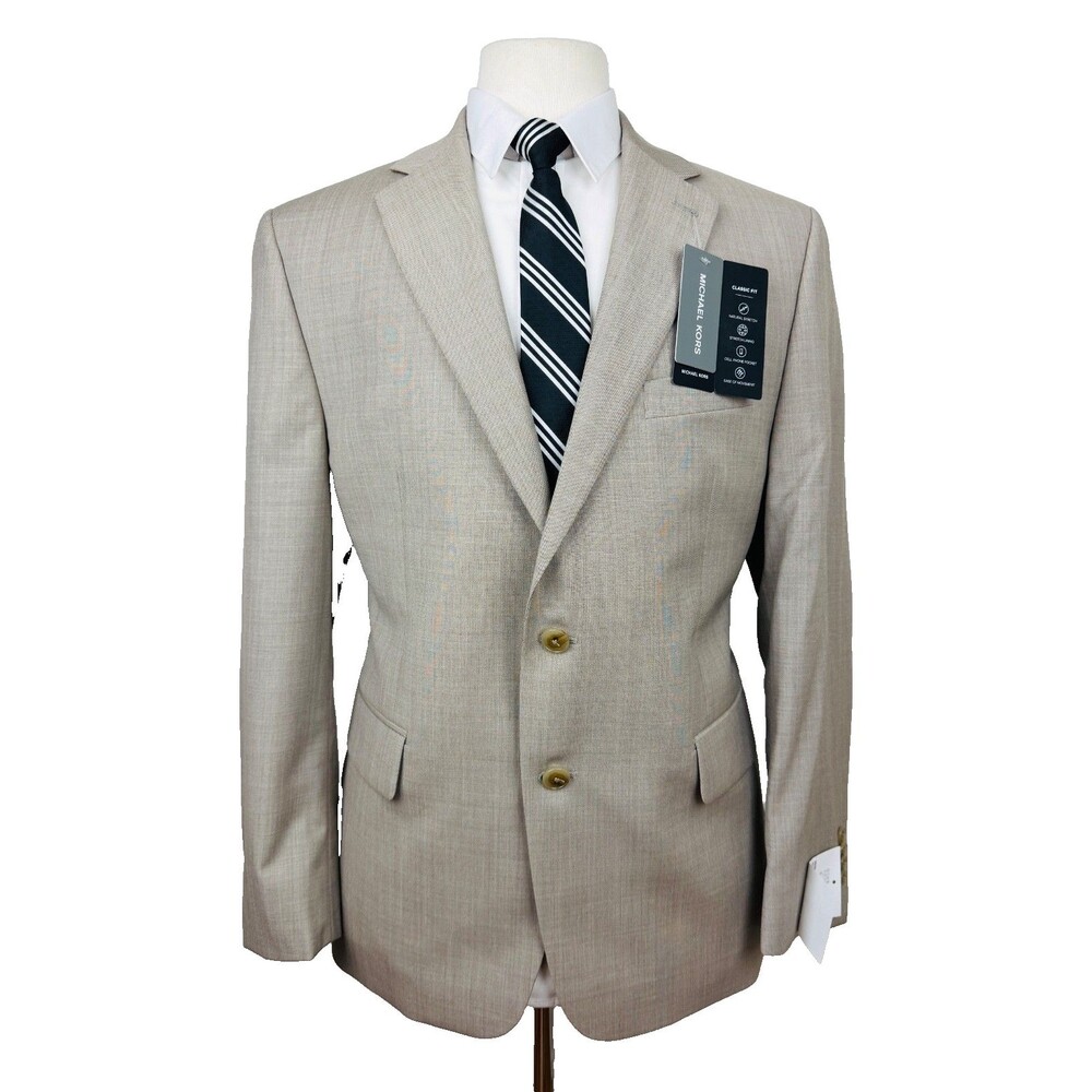 $460 NEW MICHAEL KORS MENS 42S TAN WOOL SOFT BLAZER SPORT COAT SUIT JACKET